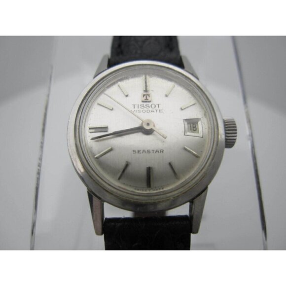 Womens Vintage Tissot VisoDate Seastar 17 Jewels Hand Wind Watch (E5) Swiss Made - Picture 11 of 12